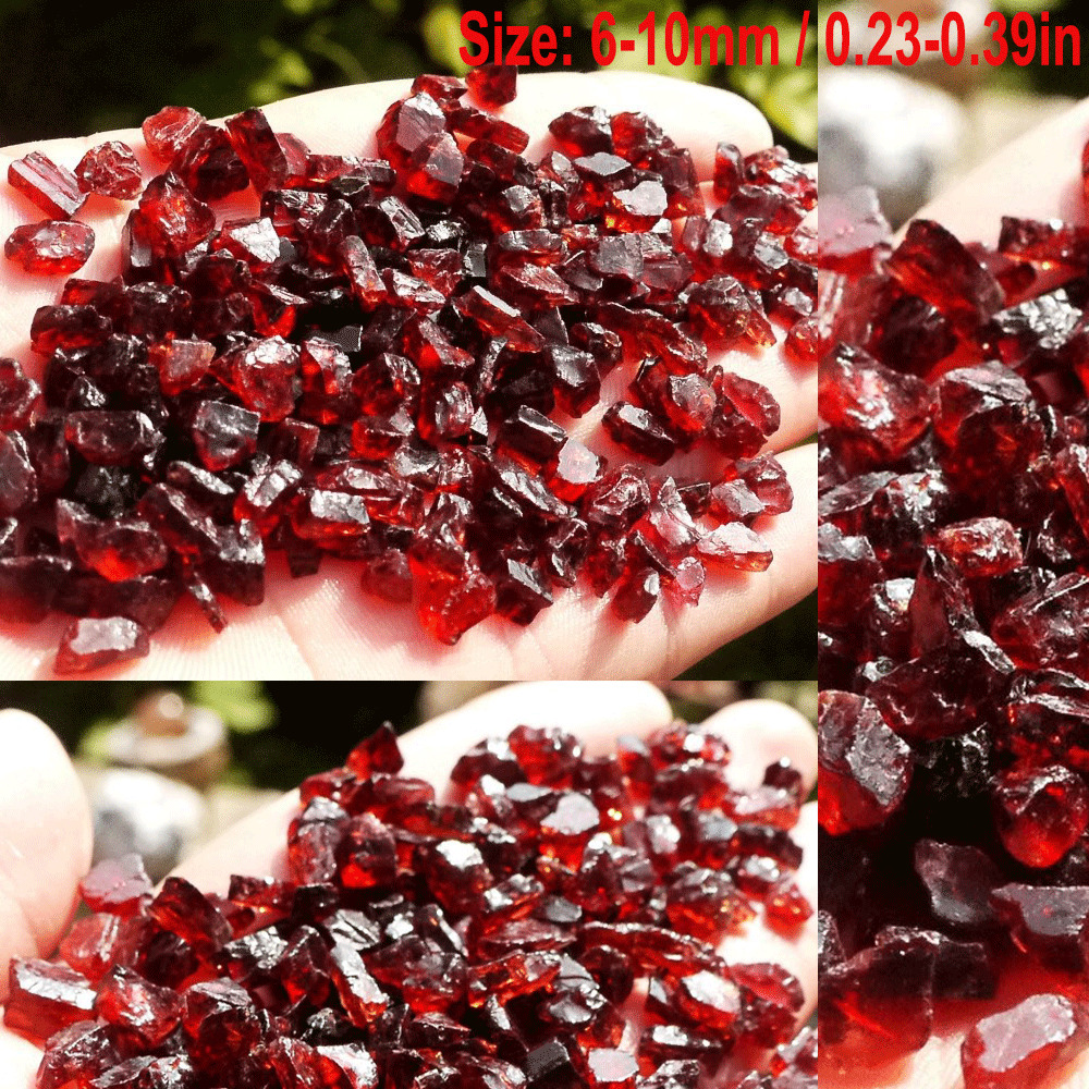 1000G Natural Red Garnet Crystal Gemstone Rough Stone Specimen Minerial Rock