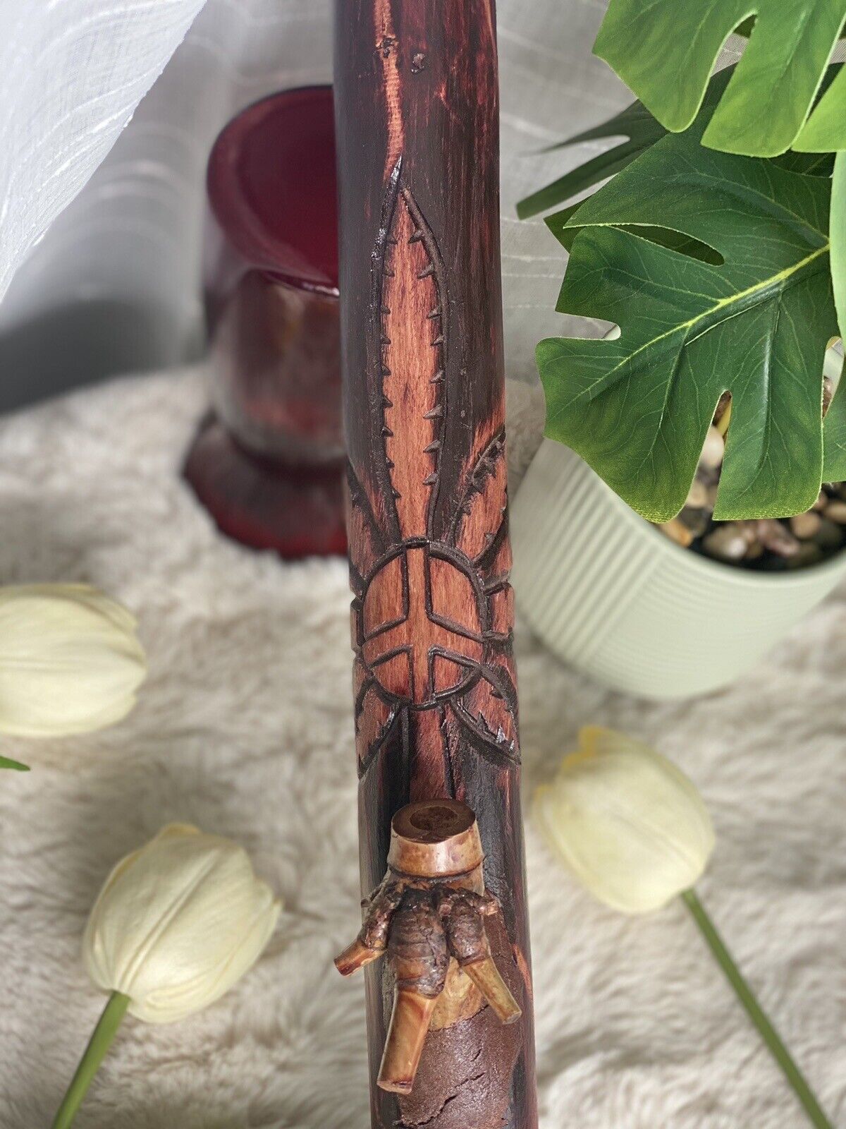 Unique handmade bamboo wood bongs and water pipes