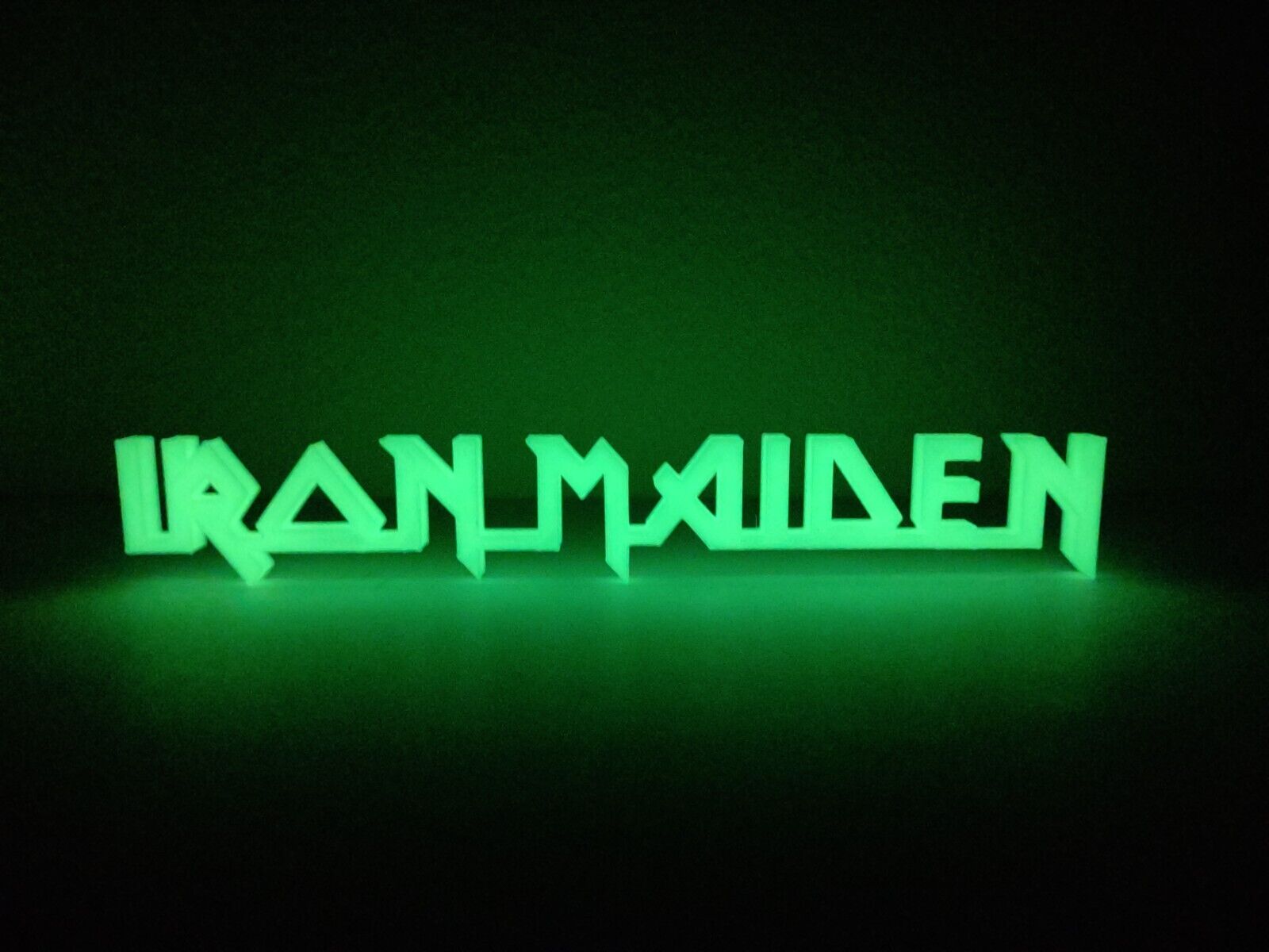 Iron Maiden GITD Display Sign Glow-In-The-Dark