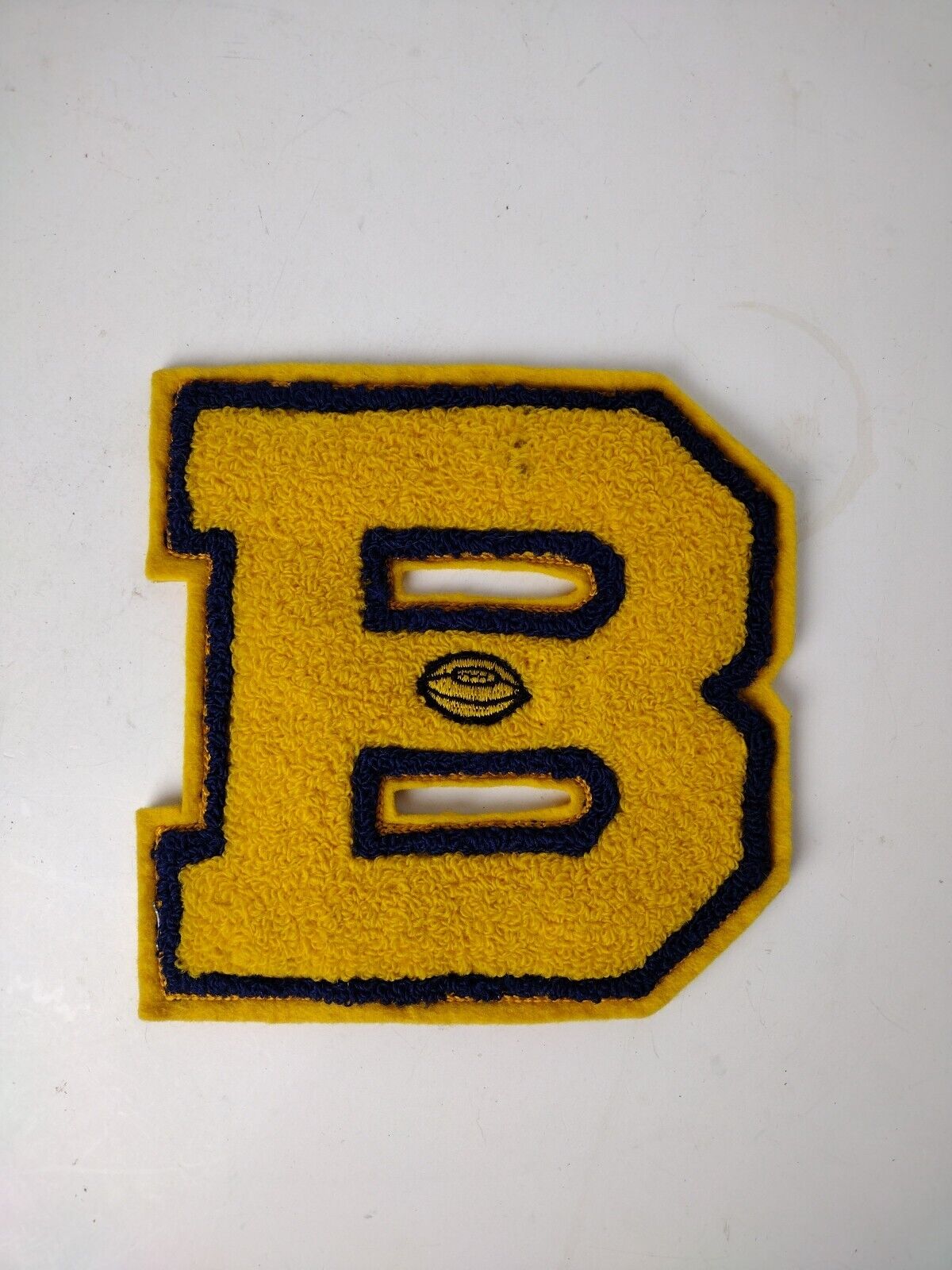 Vintage Letterman Varsity Patch Letter B Baylor University Bears? Football -Gold