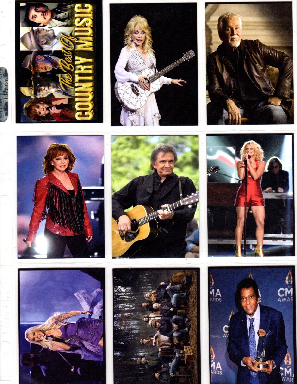 THE BEST COUNTRY MUSIC SINGER   CUSTOM TRADING CARD 36 CARDS SERIES SET