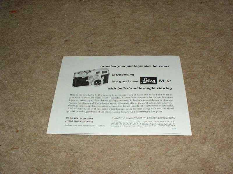 1958 Leica M2 Camera Ad, Widen Horizons