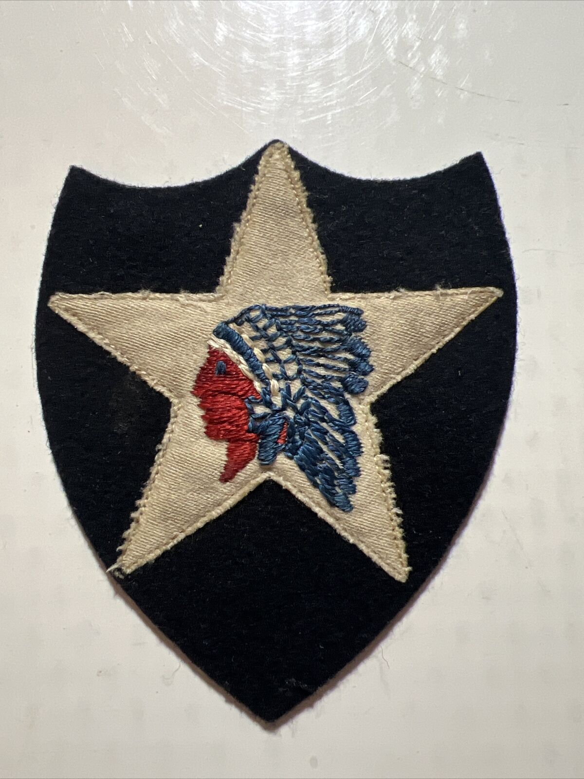 Pre WW 2 US Army 2nd Infantry Division Layered Wool Patch