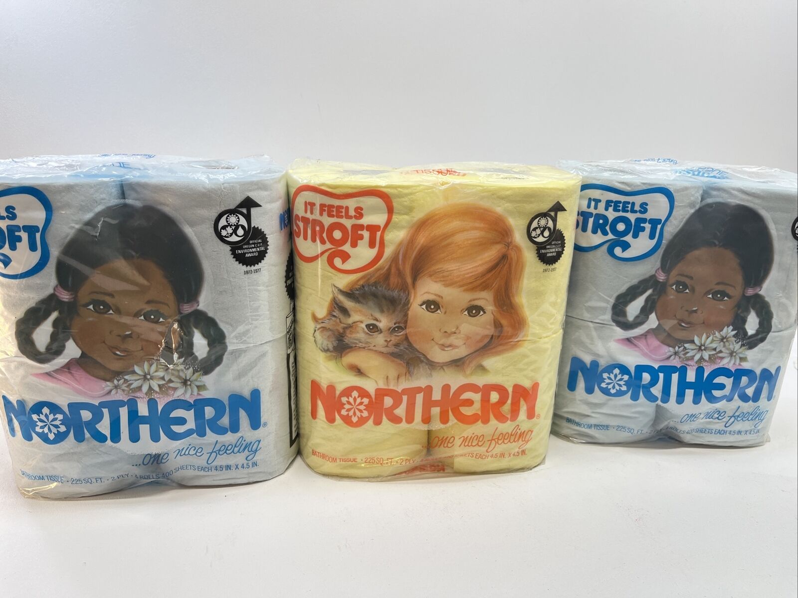 Lot of 3 Vintage Quilted Northern Bath Tissue Toilet Paper Color Prop for TV New