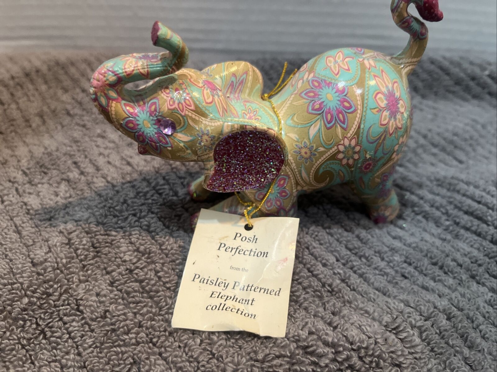 2015 Hamilton Collection Posh Perfection Elephant Collection Figurine 