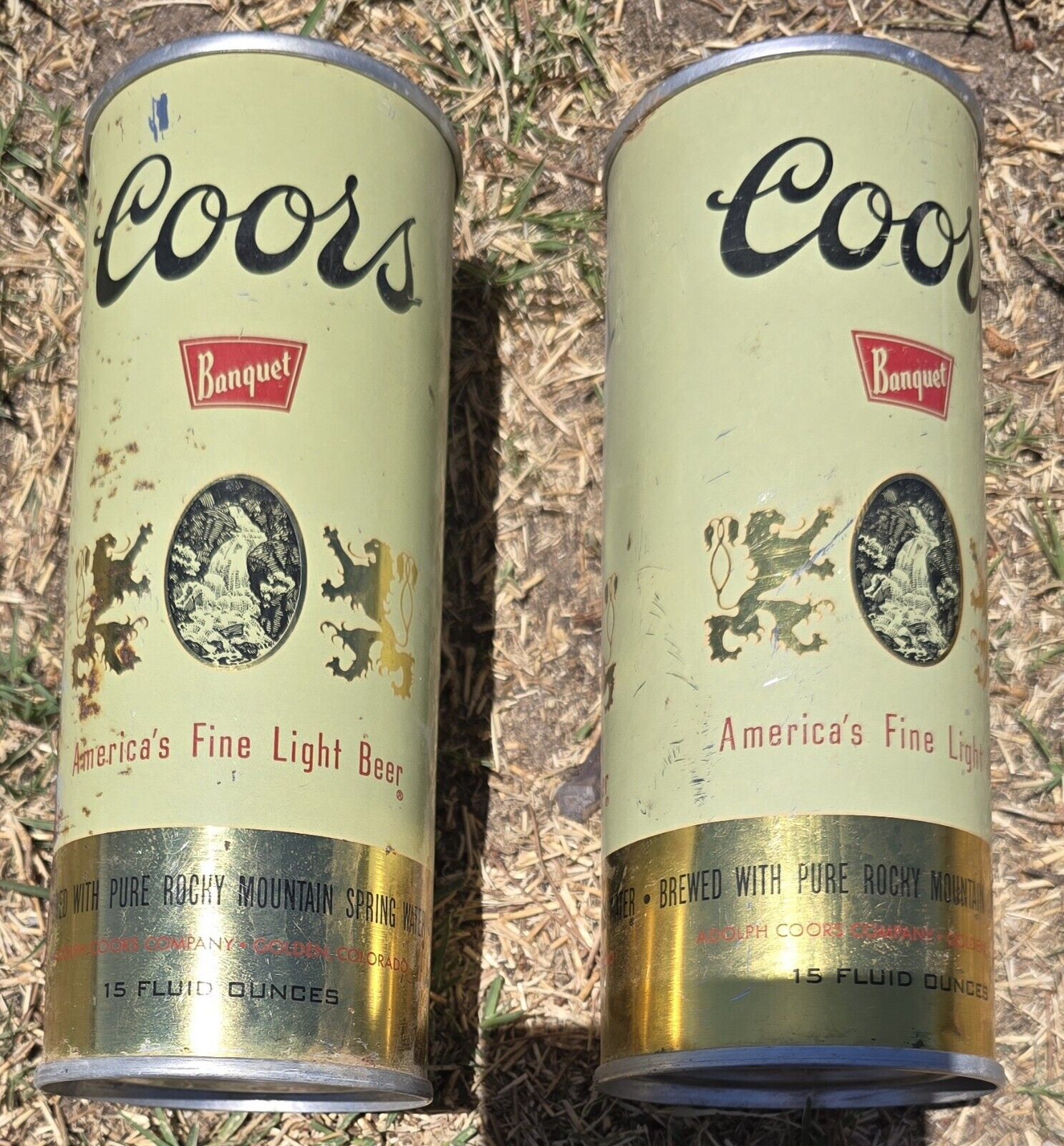 Golden Era Brew: Coors Banquet 15oz Vintage Beer Cans 