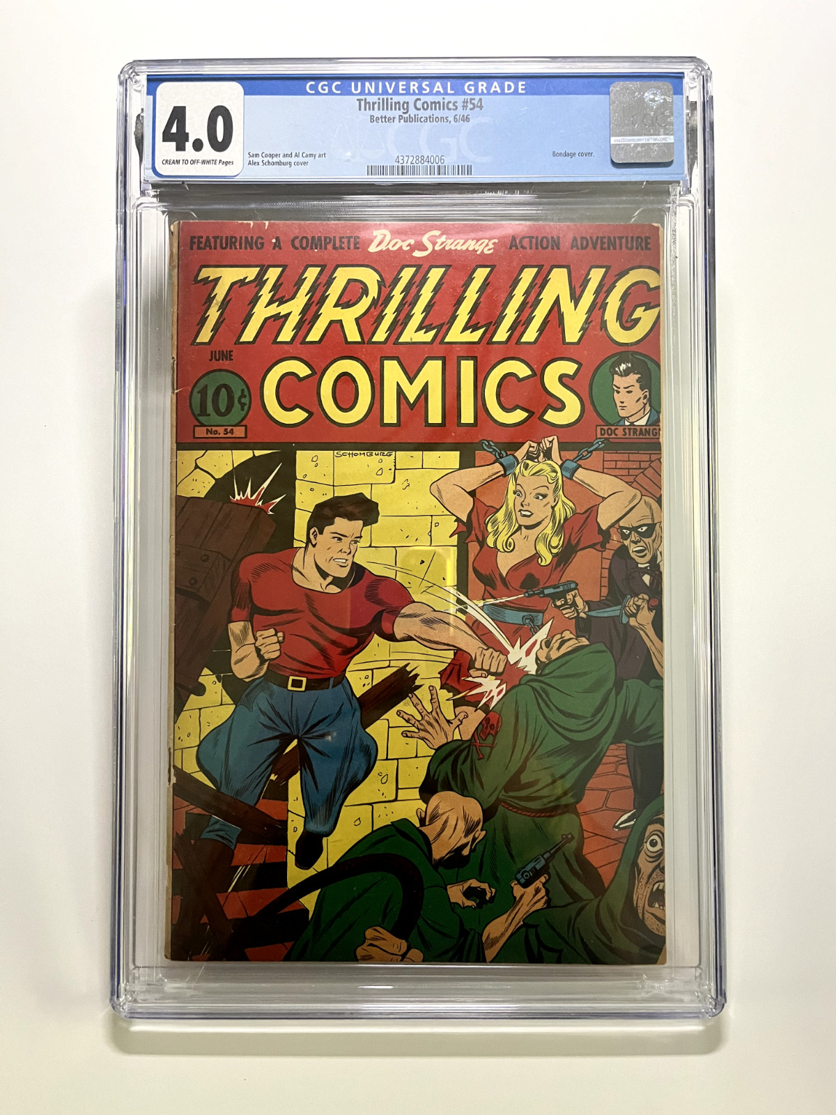 Thrilling Comics #54 CGC 4.0 (1946 Better Publications) Alex Schomburg Cover