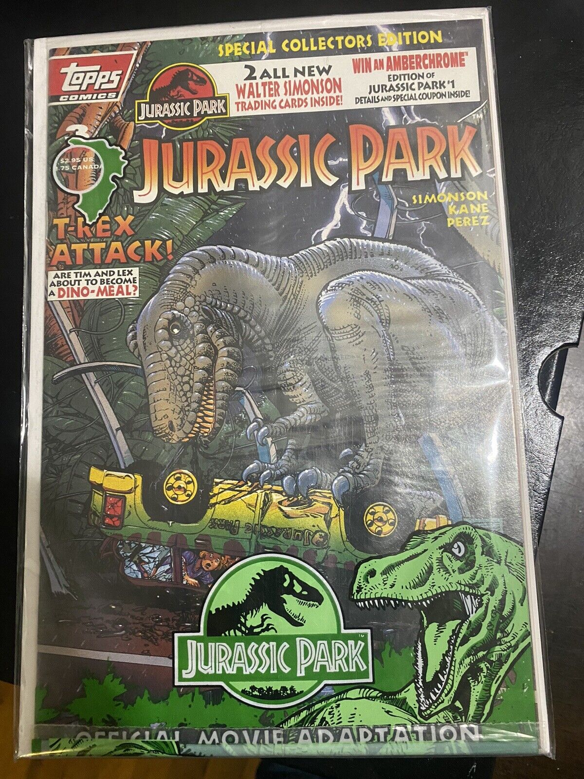 Jurassic Park #1  w/ trading cards *sealed* 1993 Topps Comic Book