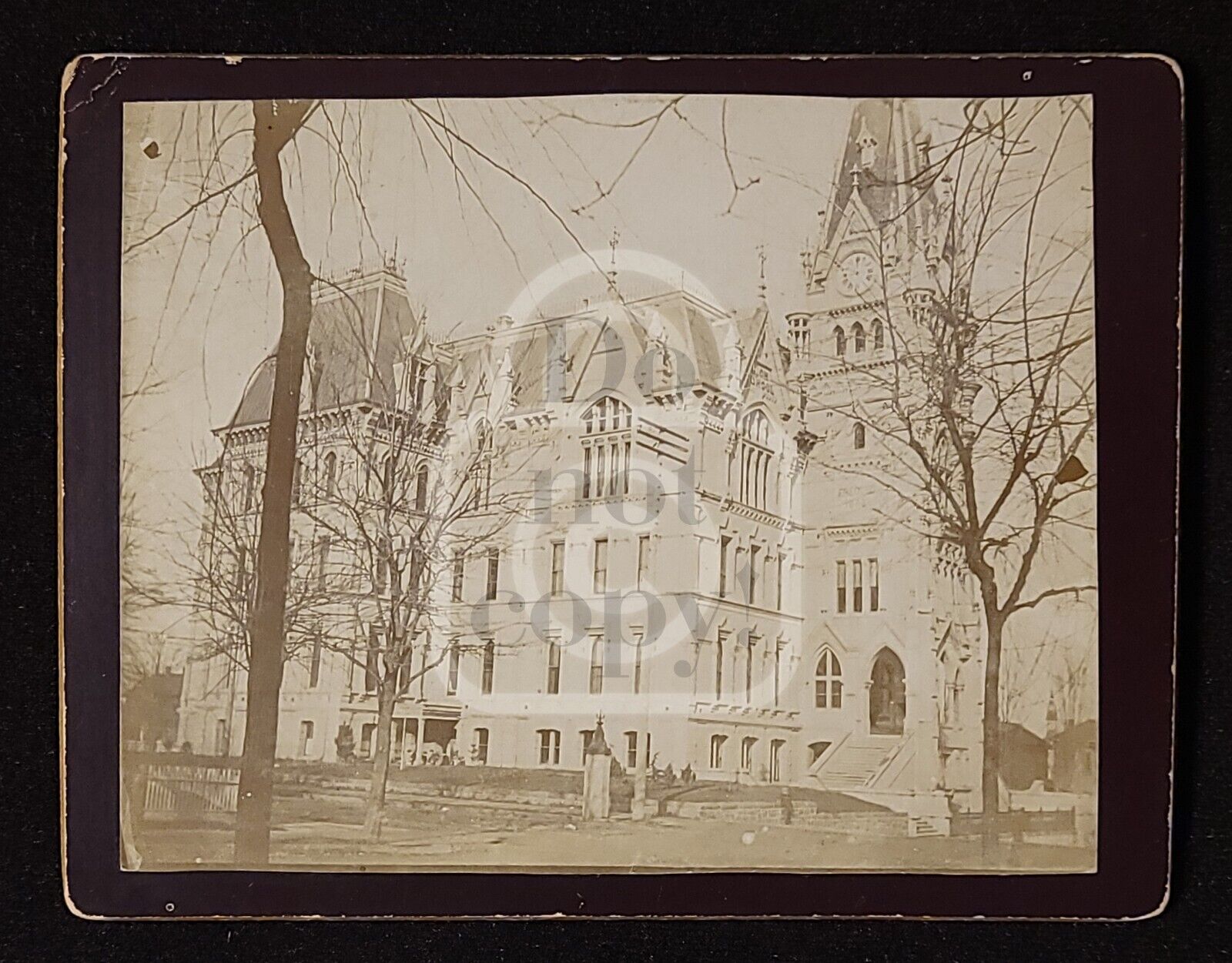 Rare C 1887 Albumen Photo of Portland High School \