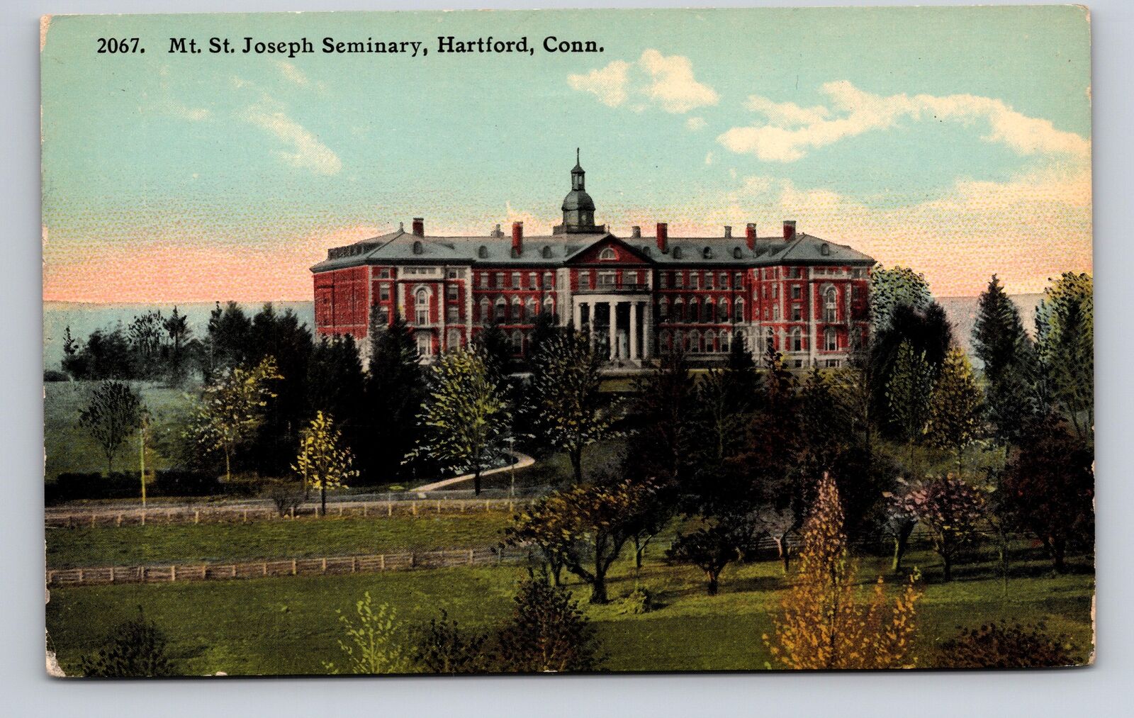 c1908-1913 Postcard Hartford CT Connecticut Mt. St. Joseph Seminary