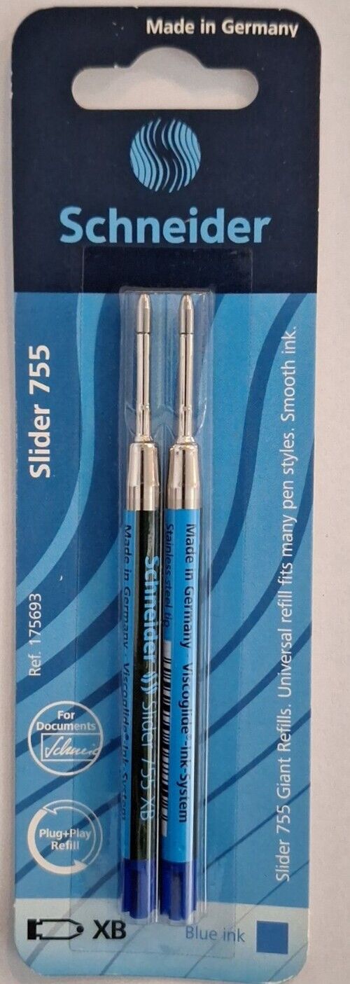 Schneider Slider 755 XB Ballpoint Pen  Blue Ink Refills