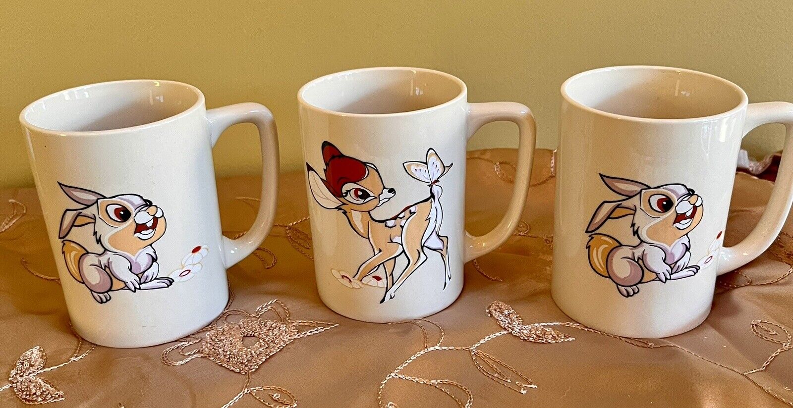 VTG Marco Polo Disney Bambi and Thumper Cups Mugs Cottagecore Granny Mom Child