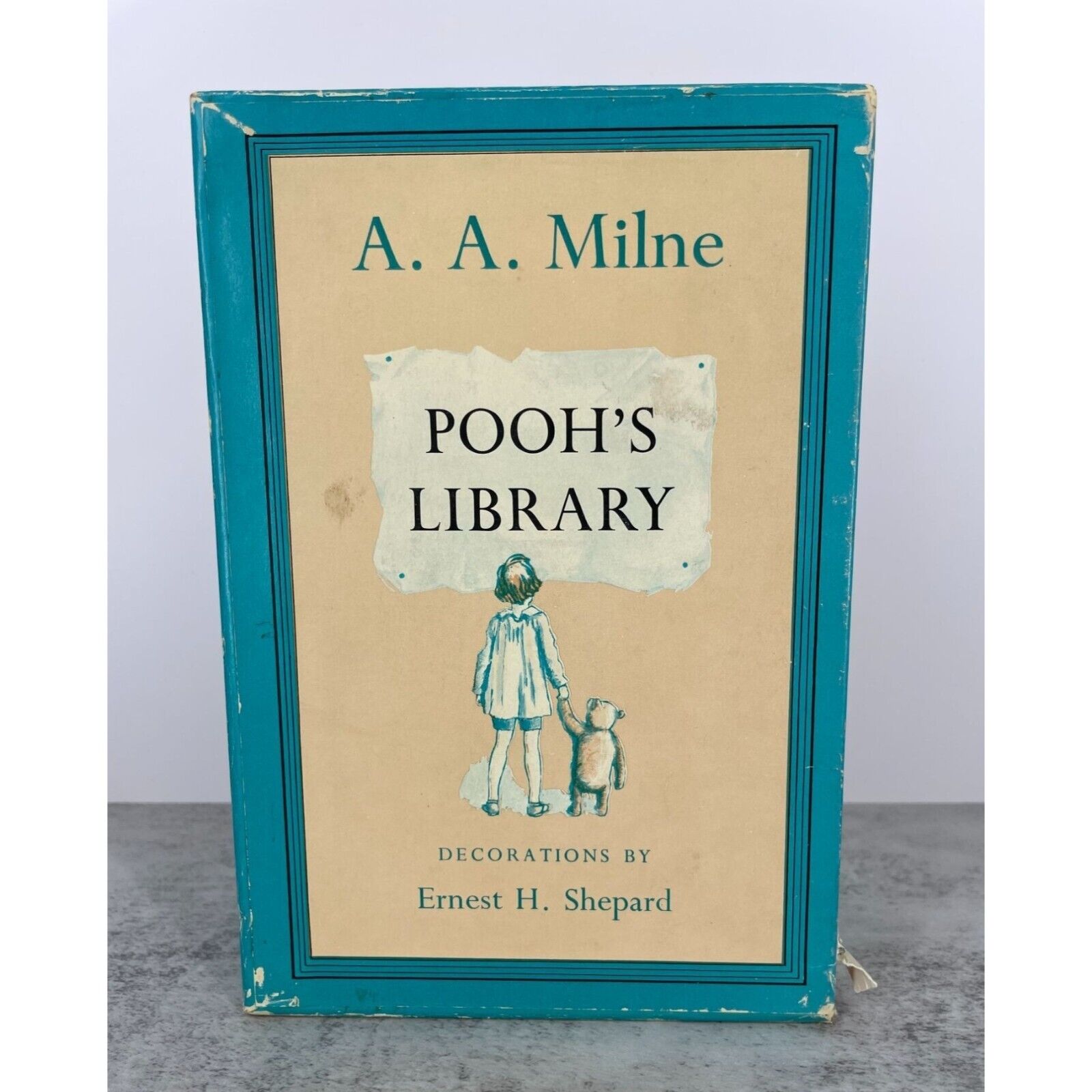 Vintage 1961 A.A. Milne Pooh's Library Box Set Hardcover Winnie The Pooh 4 Books