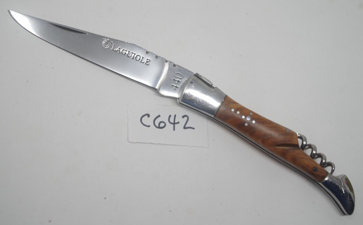 Laguiole Handmade Folding Pocket Knife France Corkscrew Bladesmith Wood Handle