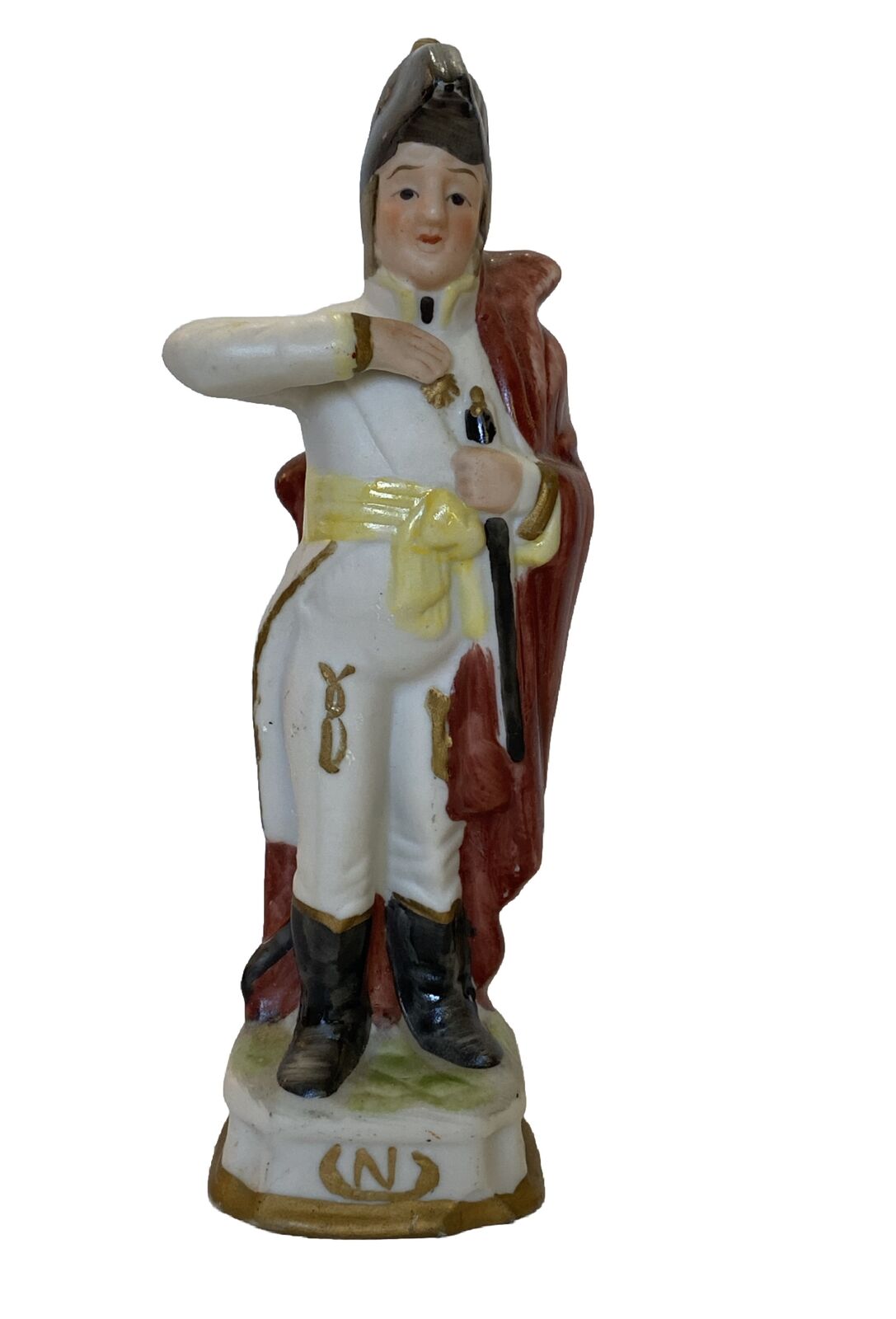 VINTAGE NAPOLEON SOLDIER FIGURINE 7.75 “ FADED STAMP HAND MADE & PAINTED