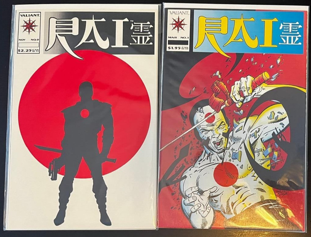 RAI (2-Book) Valiant LOT with #0 1 (1992) 1st New Rai, Bloodshot, Makiko Minashi