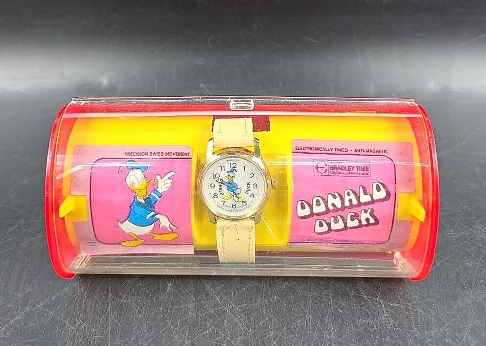 Vintage RARE 1970’s Donald Duck Swiss-Made, Manual Wind, Wristwatch UNTESTED 