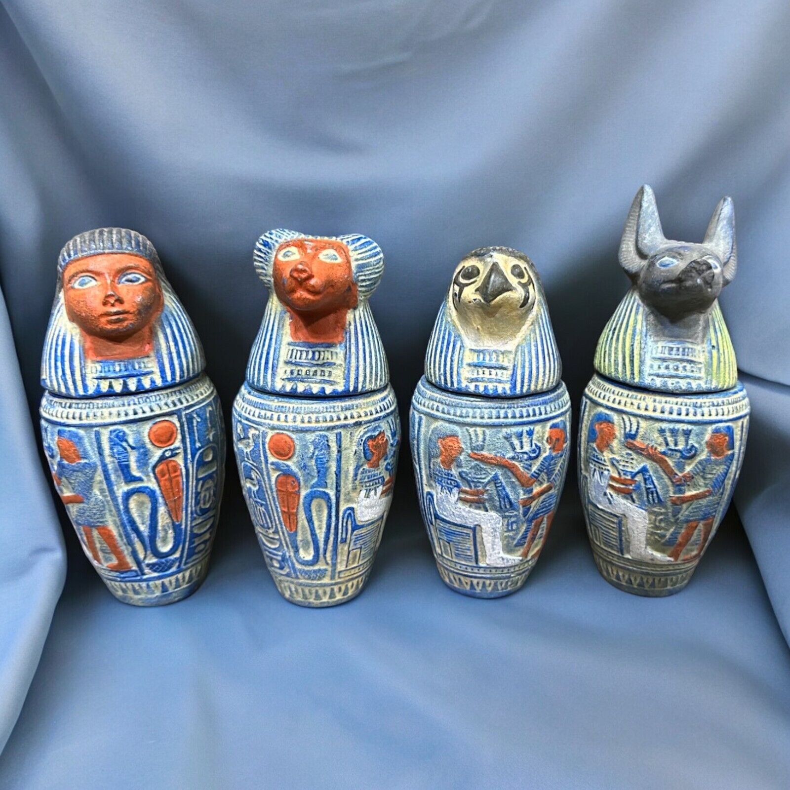 Ancient Egyptian Canopic Jar Antiques Egyptian Son's of Horus Pharaonic BC
