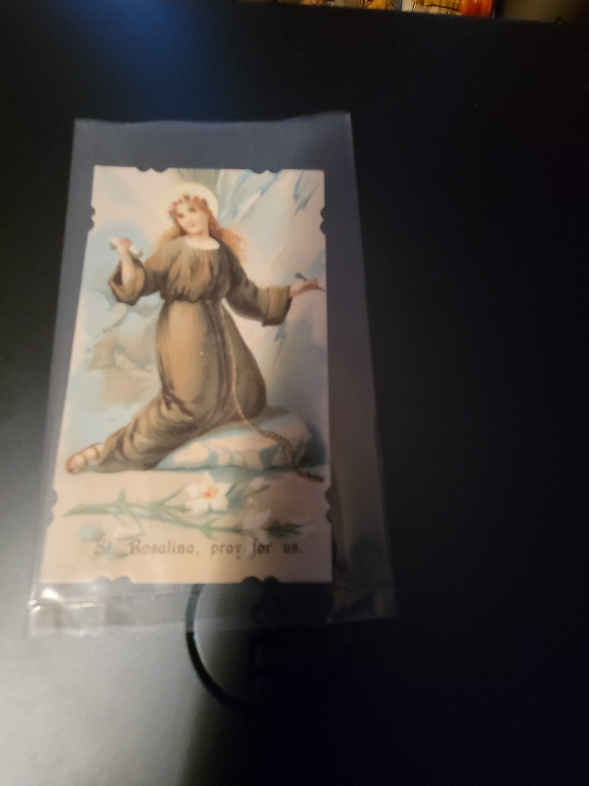 Antique St. Rosalina pray for us prayer card