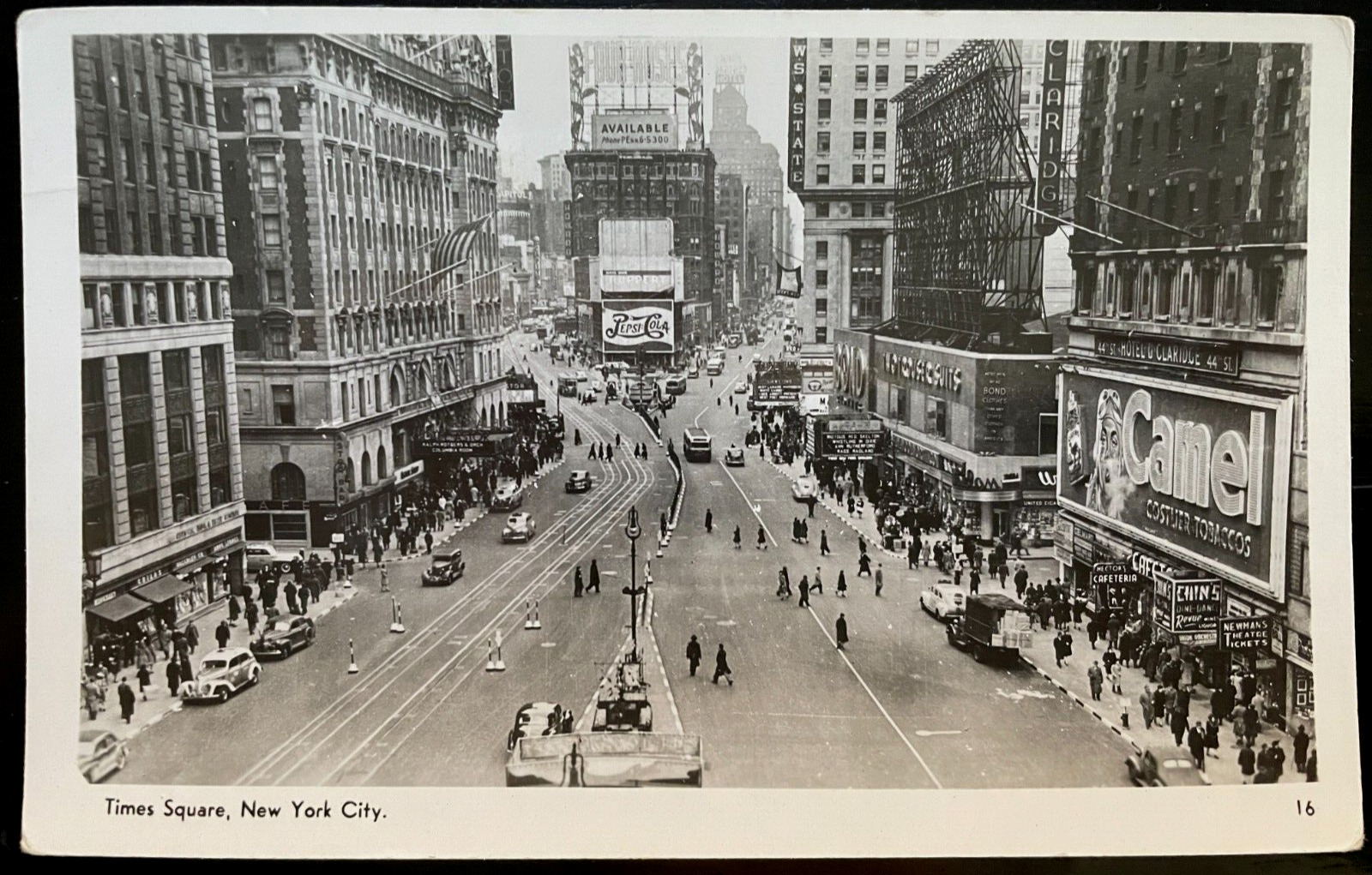 Vintage Postcard 1940\'S Times Square, New York City, New York (NY) RPPC