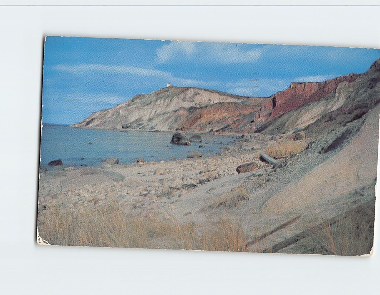 Postcard Gay Head Cliffs Martha\'s Vineyard Island Massachusetts USA