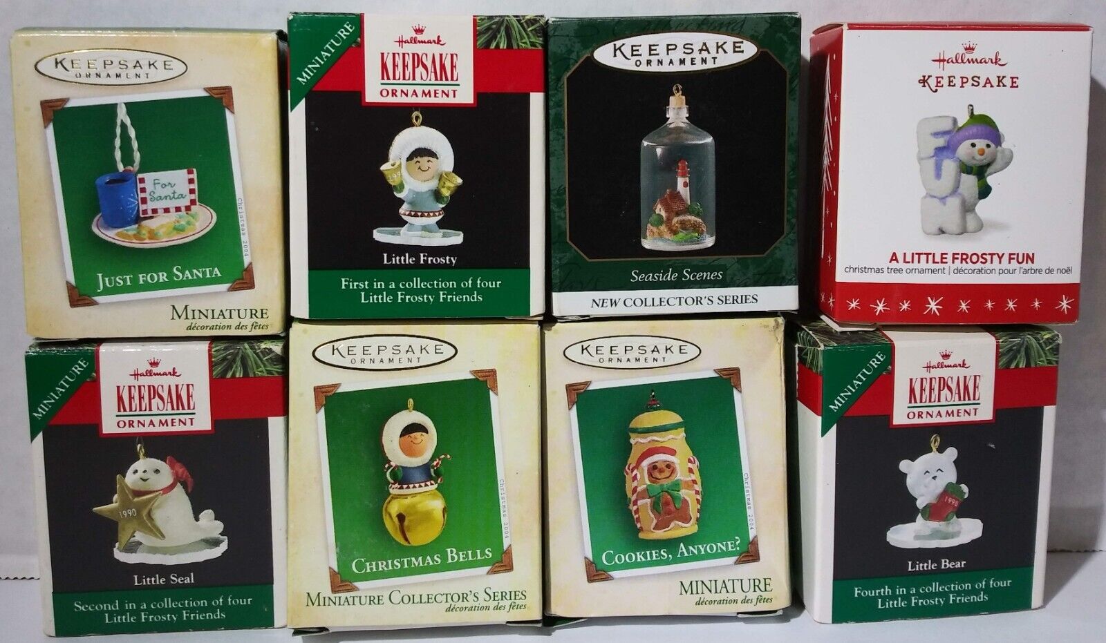 Lot Of 8 Hallmark Keepsake Miniatures Ornament Mixed Lot Some Vintage 1990s