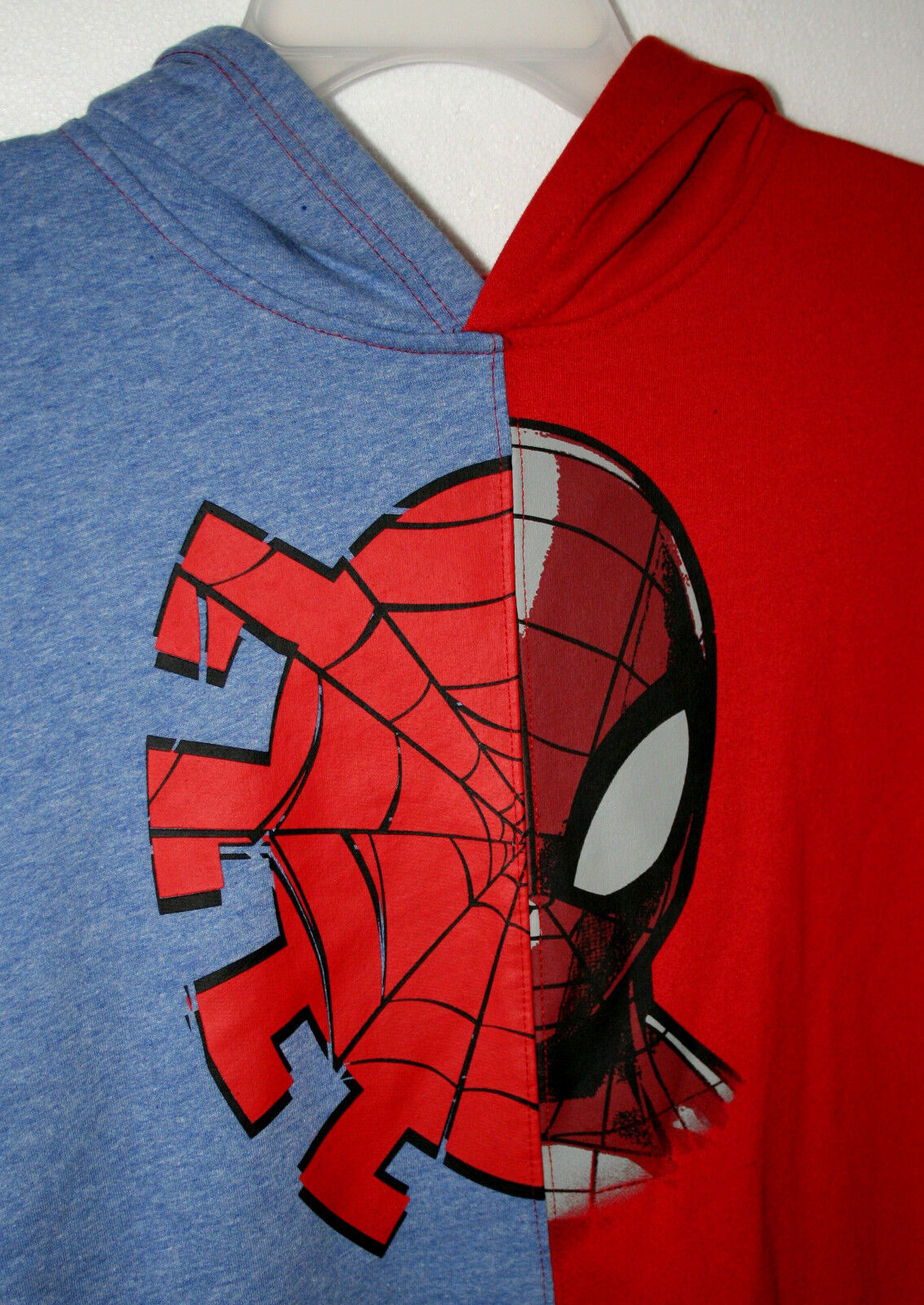 Marvel Amazing Spider-Man Split Logo Hoodie Pullover Sweat Jacket New NOS XL 