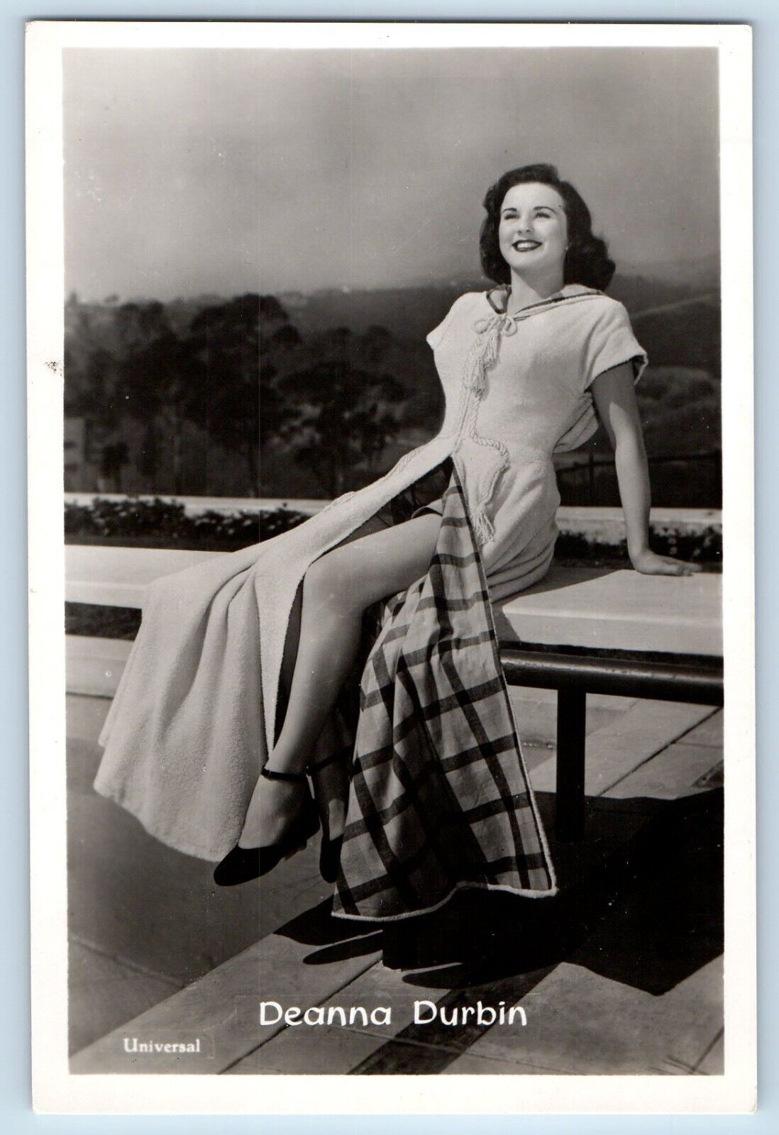 Actress Postcard RPPC Photo Deanna Durbin Pretty Woman Universal c1940's Vintage