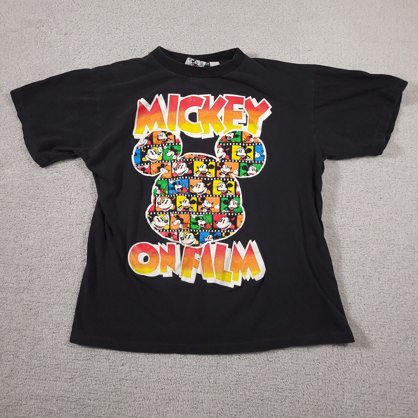 Vtg Original Mickey & Co. Mickey Mouse Mickey On Film T Shirt Adult One Size