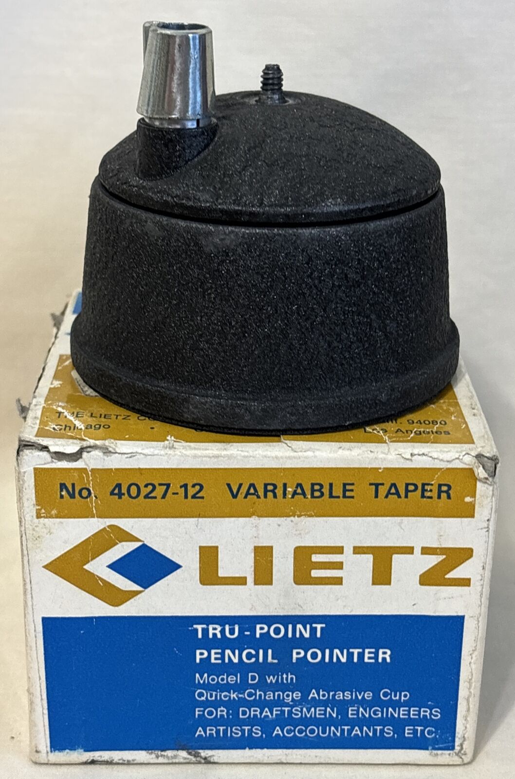 Lietz Tru-Point Pencil Pointer - Model D 4027-12 - Vintage Pencil Sharpener
