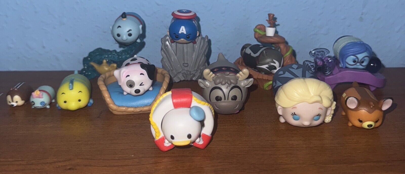 Lot Of 12 Disney Tsum Tsum + Accessories 