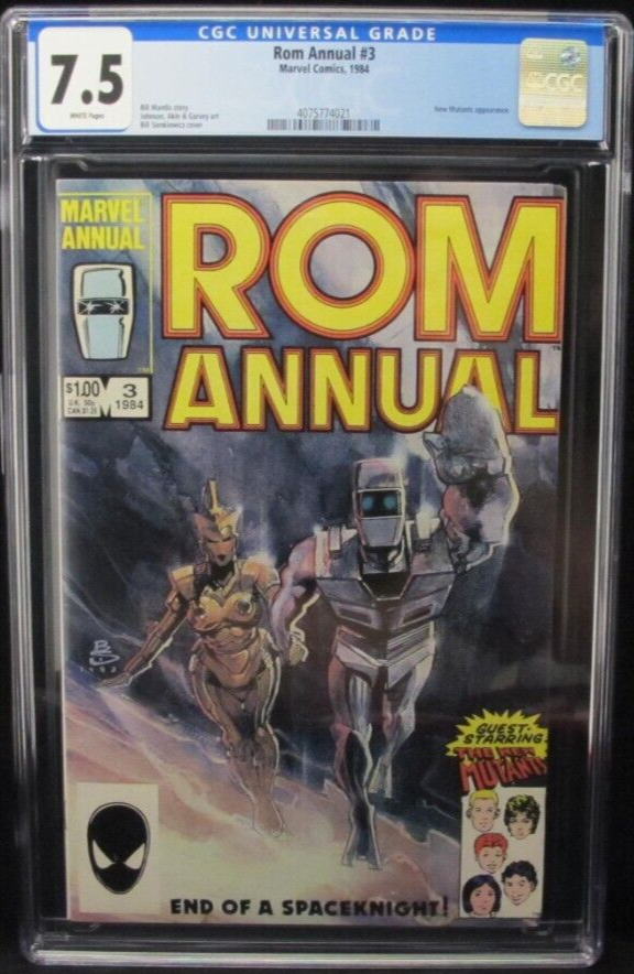 Rom Annual #3 Marvel 1984 CGC 7.5 New Mutants Appearance Marvel Comics