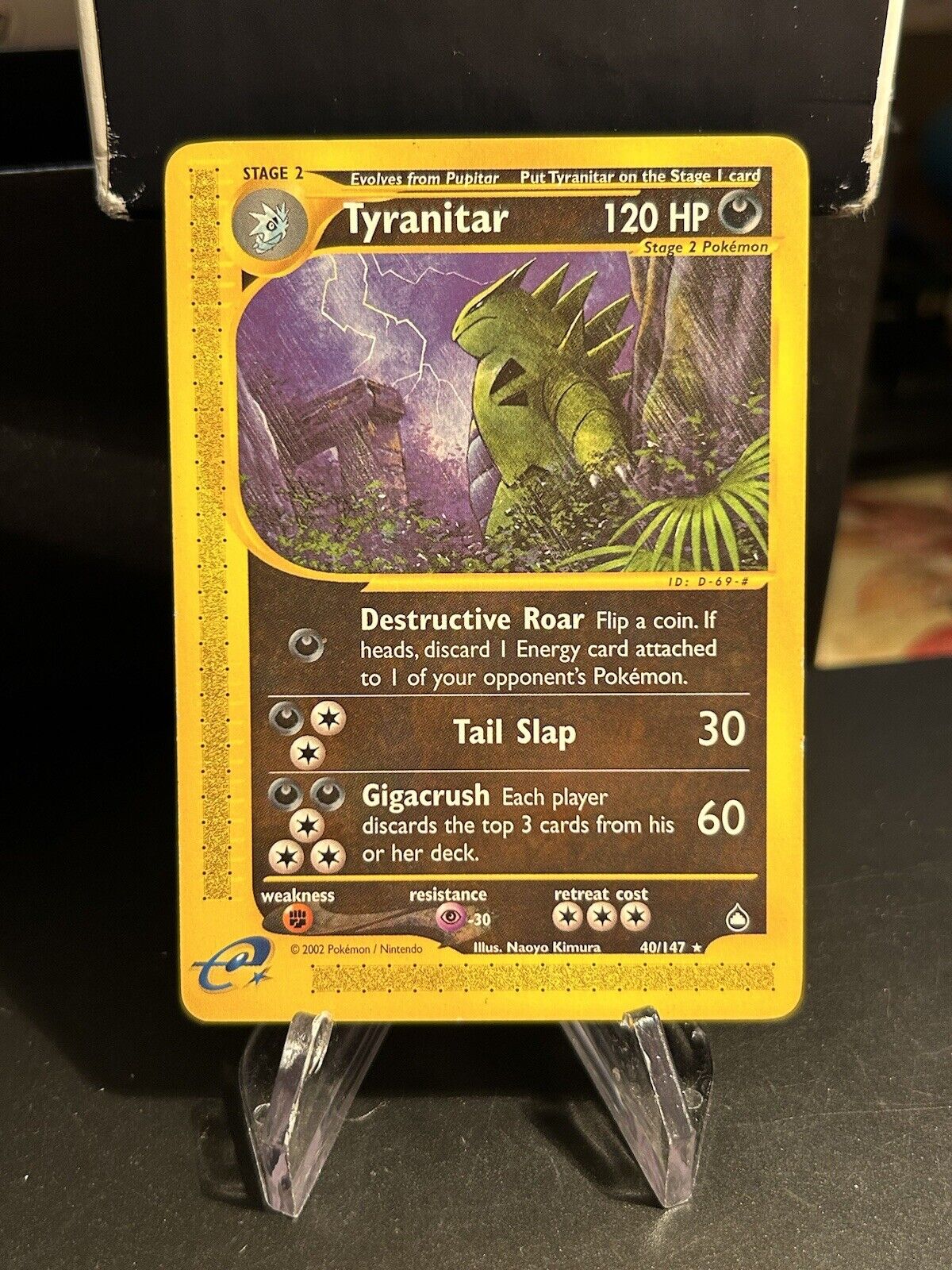 Pokemon Card Tyranitarian 40/147 Aquapolis Eng Old
