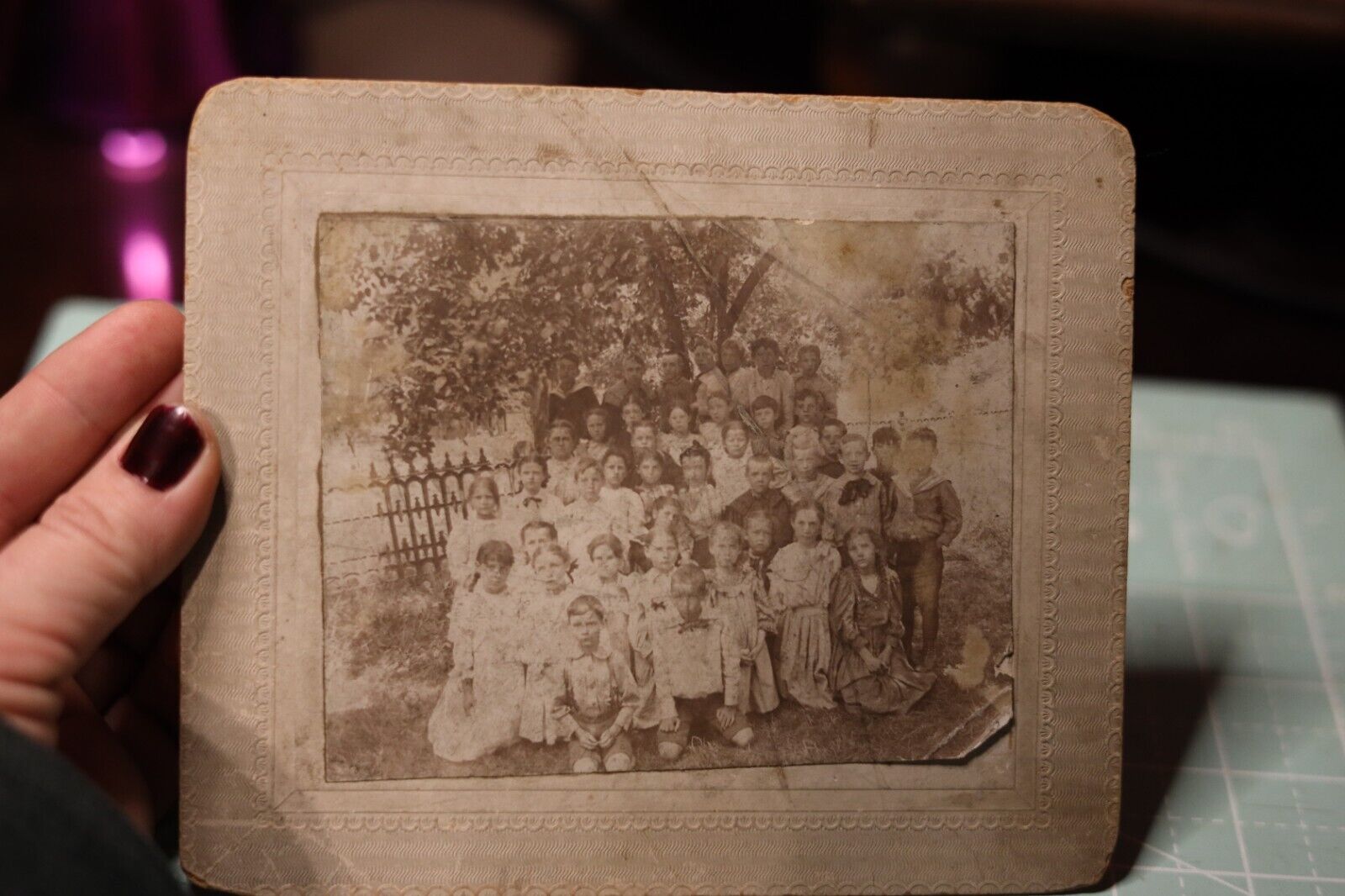 Photograph of  Students at a Schoolhouse