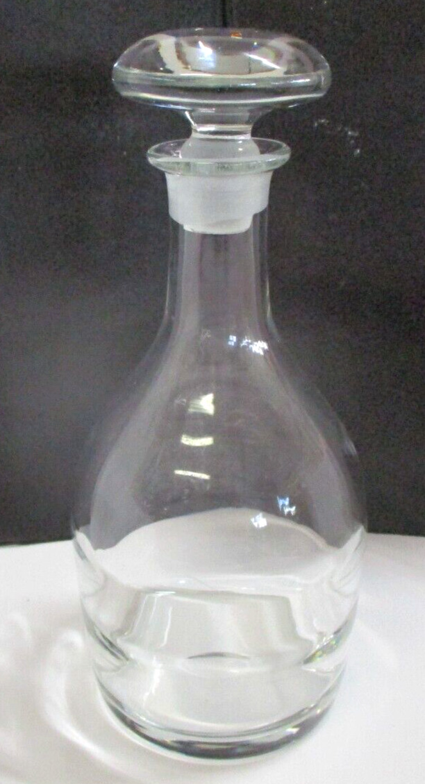 Nice Heavy Clear Glass Unmarked Decanter