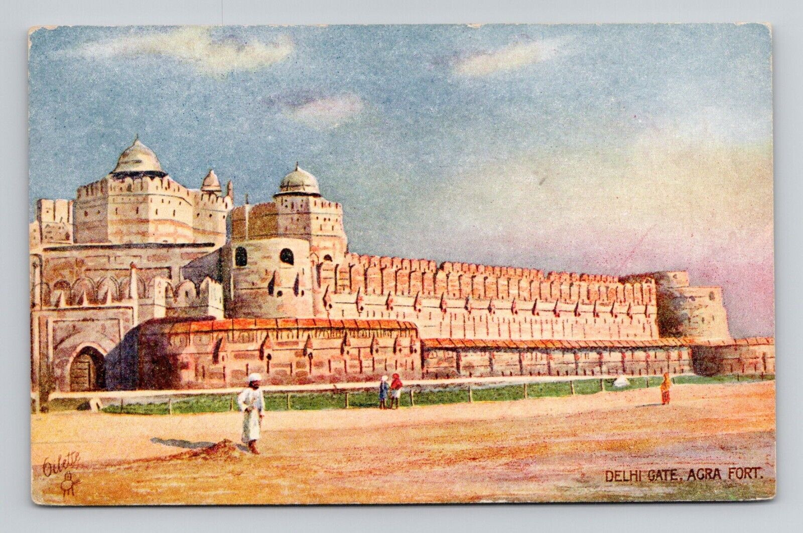 Postcard Delhi Gate Agra Fort India, Tuck Oilette L6