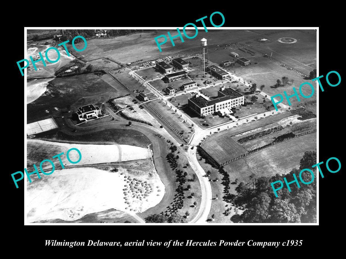 OLD 8x6 HISTORIC PHOTO OF WILMINGTON DELAWARE THE HERCULES POWDER Co c1935