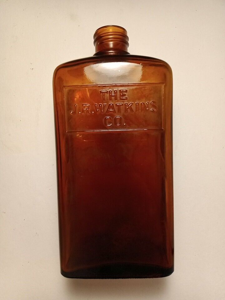 The JR Watkins Company Brown Amber Glass  Medical Bottle 7\