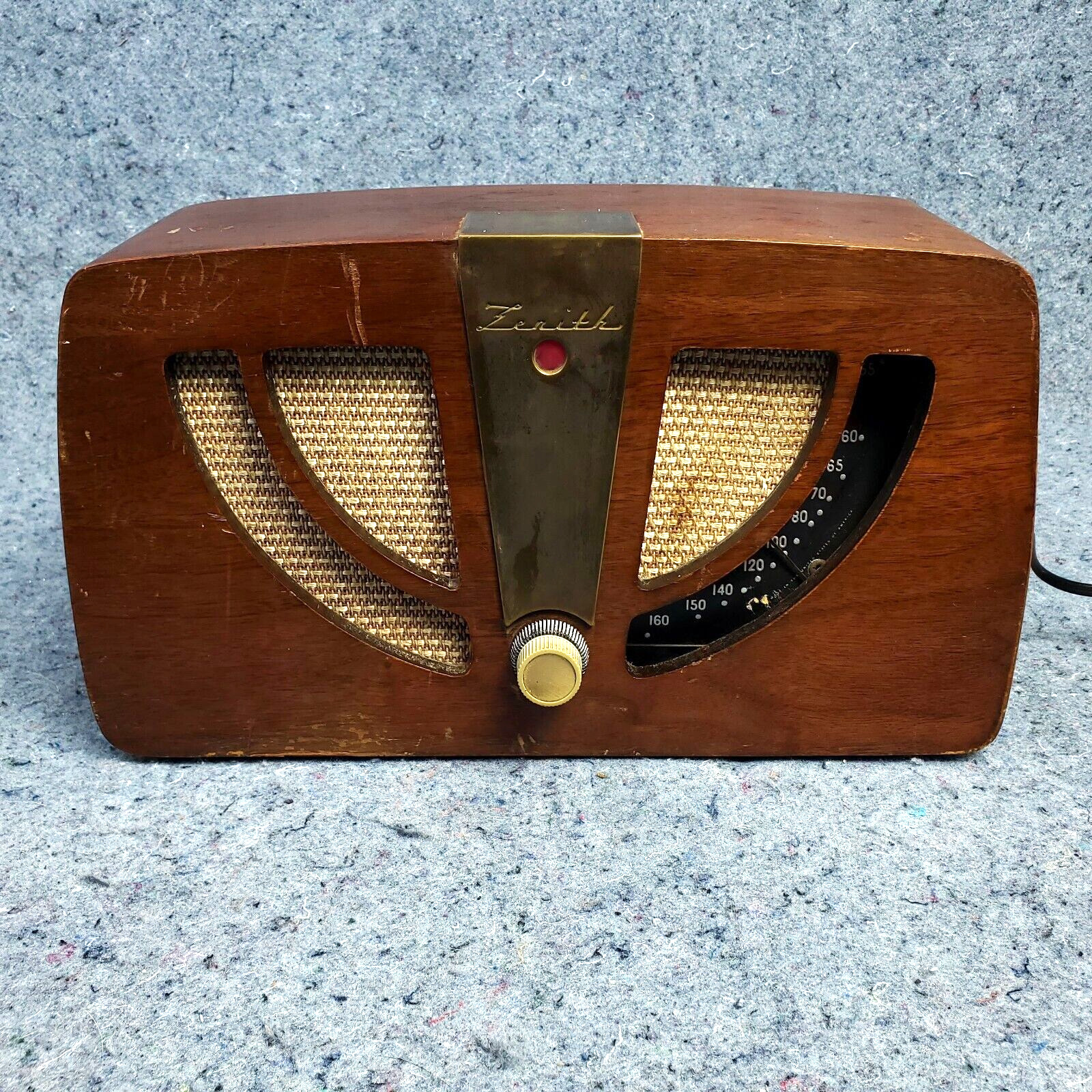 Vintage Zenith Tube Radio AM Model 6D030-Z 1940s Eames Wood Cabinet Works