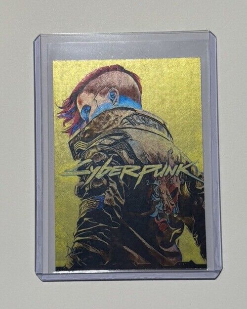 Cyberpunk 2077 Platinum Plated Limited Edition Artist Signed Trading Card 1/1