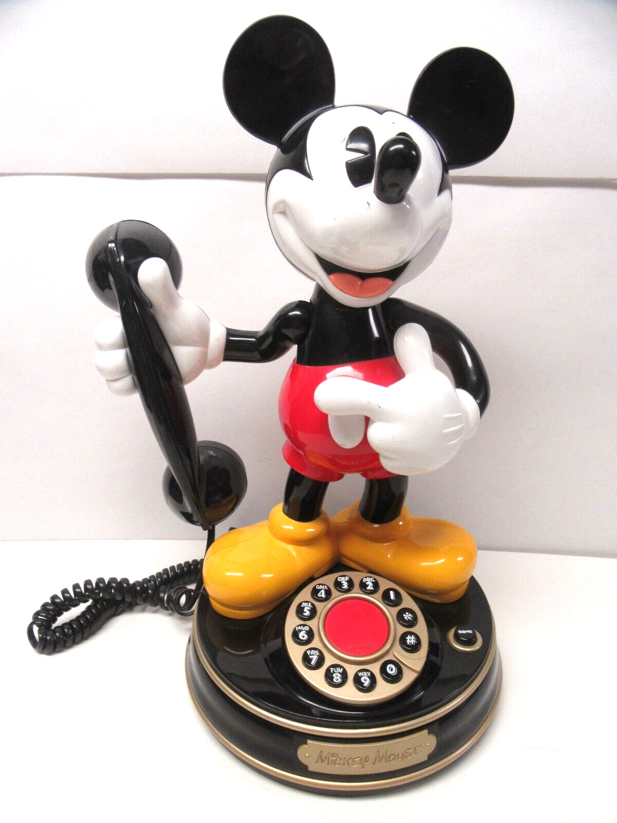 Vintage Mickey Mouse Phone Animated Talks Works 1997 See Pics