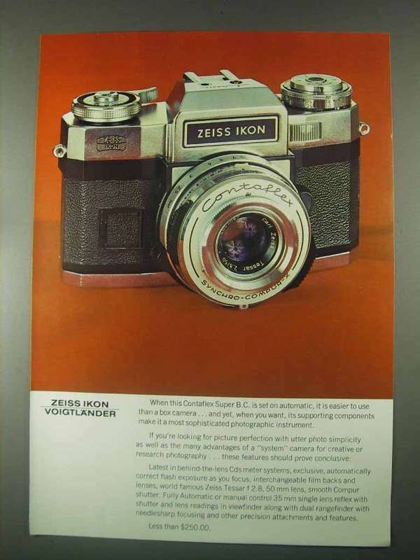 1967 Zeiss Ikon Contaflex Super B.C. Camera Ad