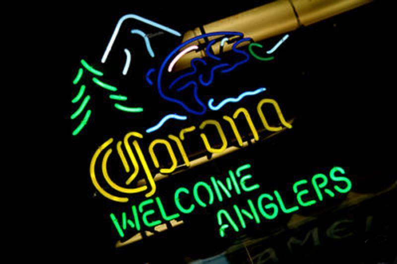 Corona Light Welcome Anglers Neon Sign Light Beer Bar Pub Wall Decor Art 24\