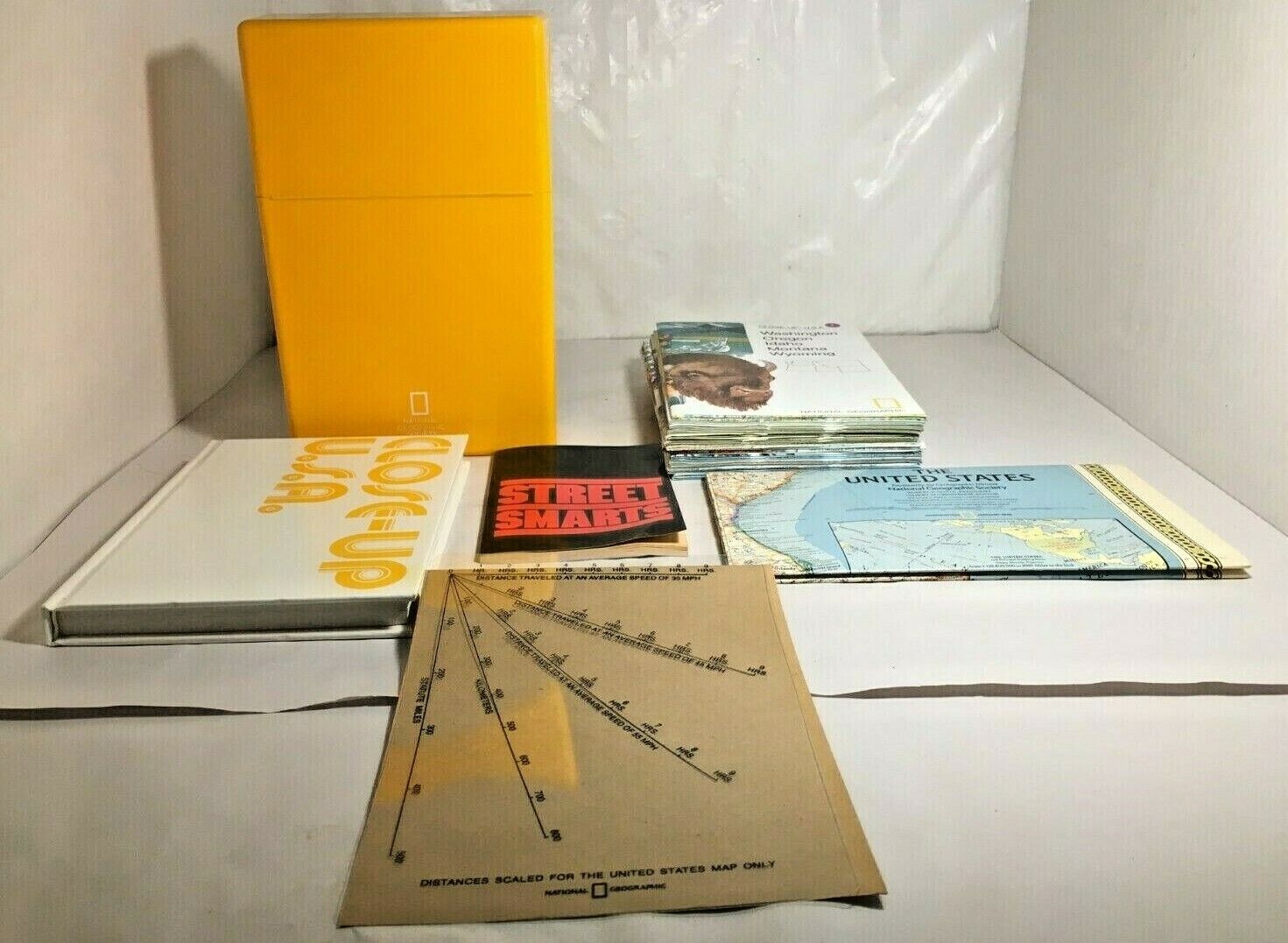 1978 National Geographic Close Up USA 15 Map Complete Set in Original Case