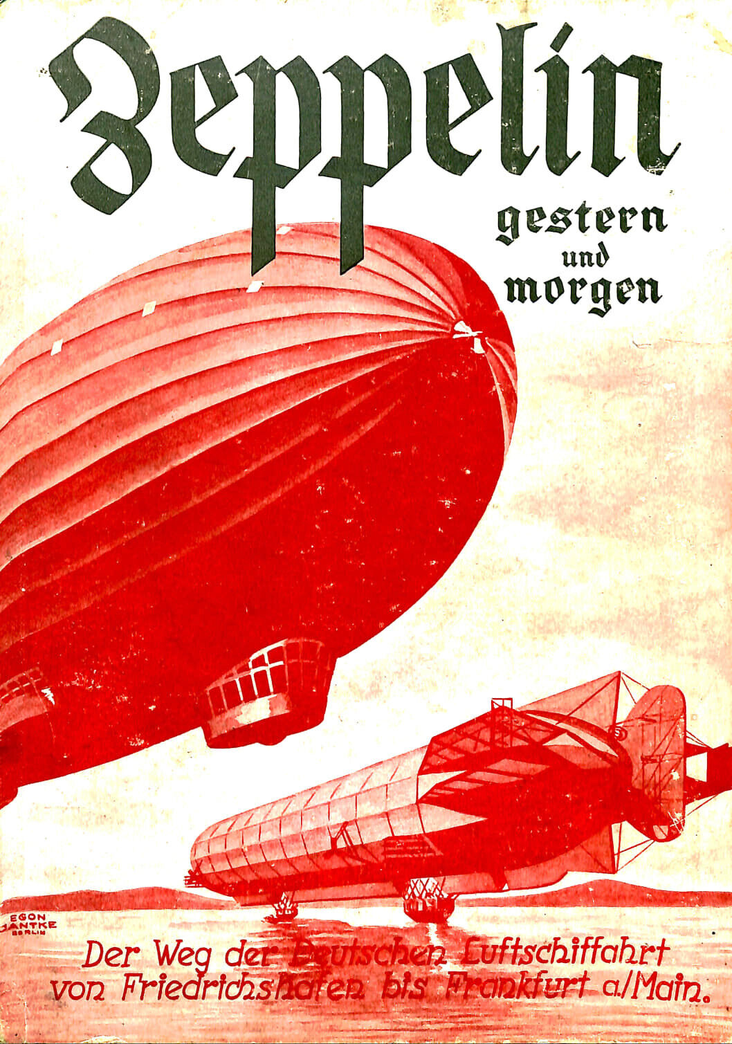 Zeppelin Yesterday and Tomorrow, Firtz Dettmann (1938) aviation germany