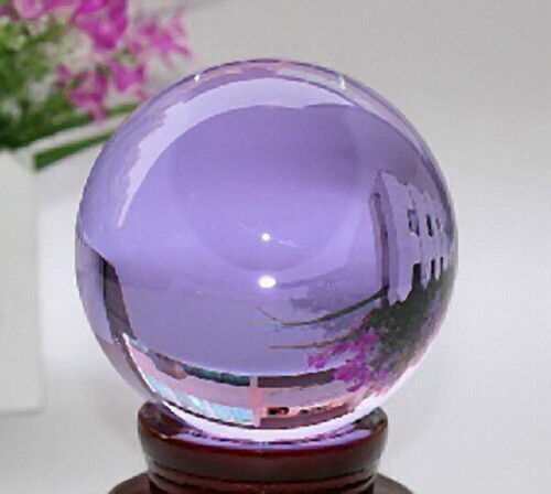 40-100mm Natural Purple Sphere Large Crystal Ball Healing Stone Free Stand