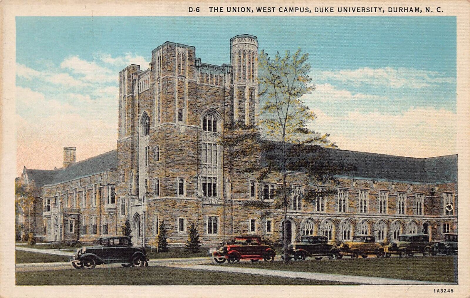 Durham NC North Carolina Duke University Union DUU Meeting Library Postcard