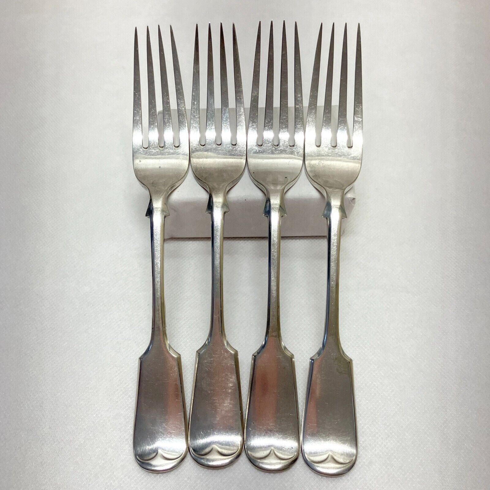 ANT D & A Daniel Arter Nevada Silver Co? Fiddle Pattern Dinner Forks Set of 4