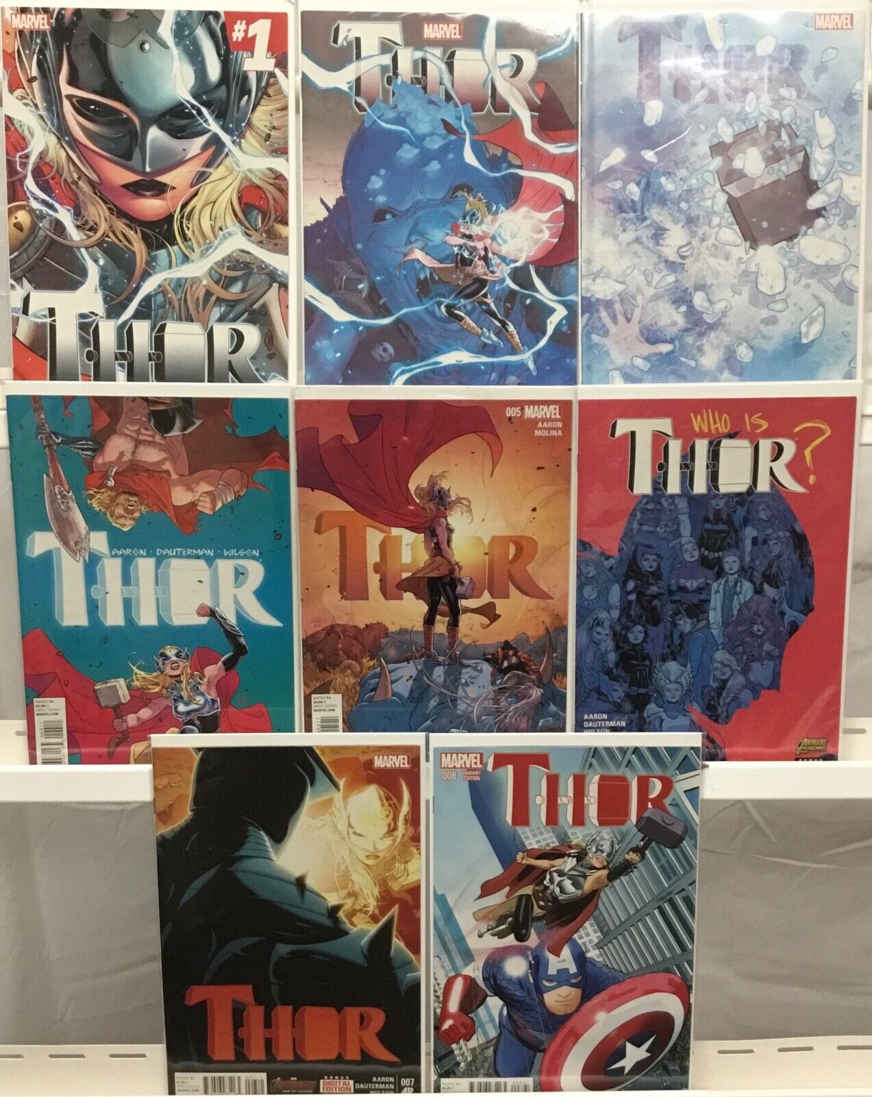 Marvel Comics Thor #1-8 Complete Set VF/NM #8 Variant (2014)