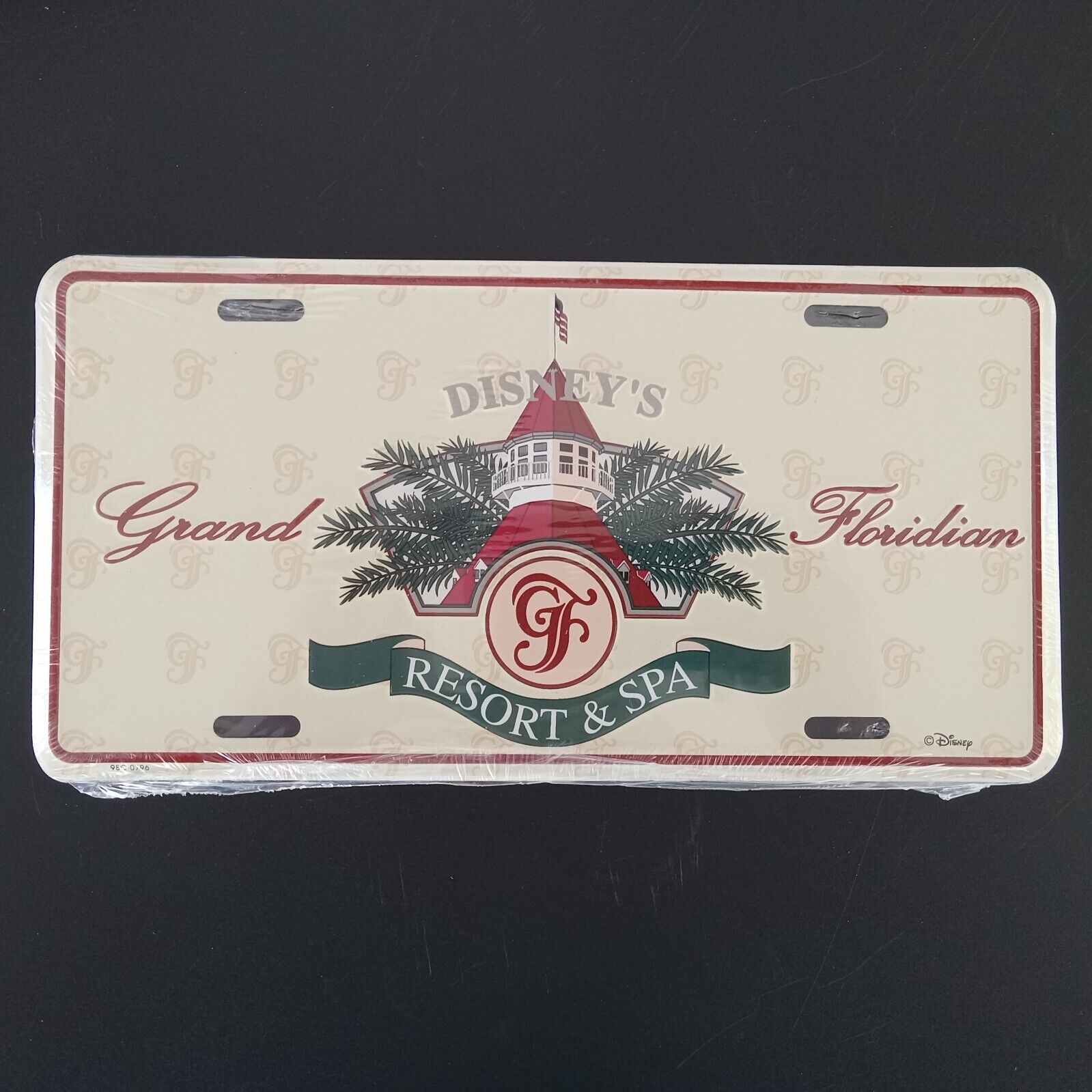 Walt Disney Grand Floridian Beach Spa Resort Metal License Plate 1998 Sealed